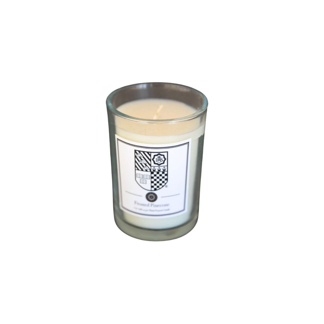 Frosted Pine Cone Soy Crest Candle