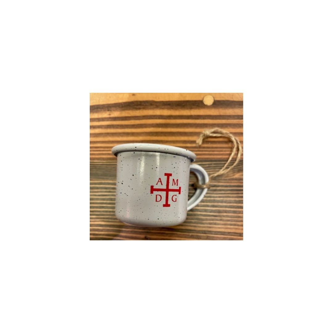 Mini Campfire AMDG Christmas Mug Ornament