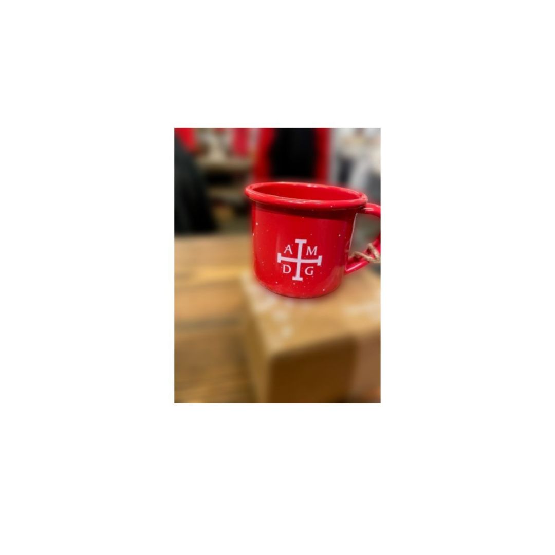 Mini Campfire AMDG Christmas Mug Ornament