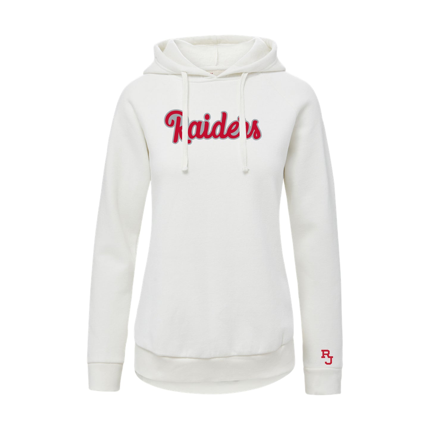 Ladies Vintage Fleece White Hoodie Raiders