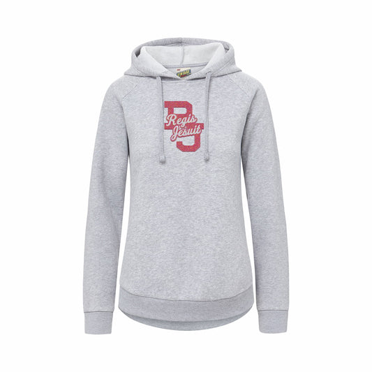 Ladies Vintage Fleece Gray Hoodie Chenille Regis Jesuit