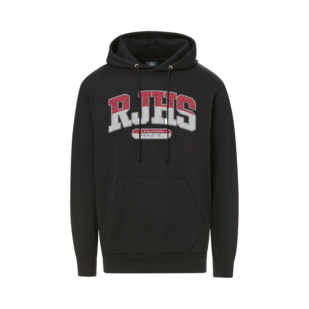 Hoodie RJHS Raiders Black w/ Chenille Lettering