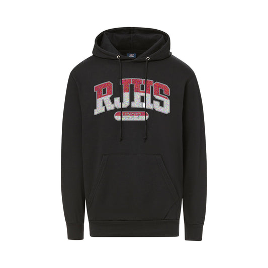 Hoodie RJHS Raiders Black w/ Chenille Lettering