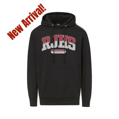 Hoodie RJHS Raiders Black w/ Chenille Lettering