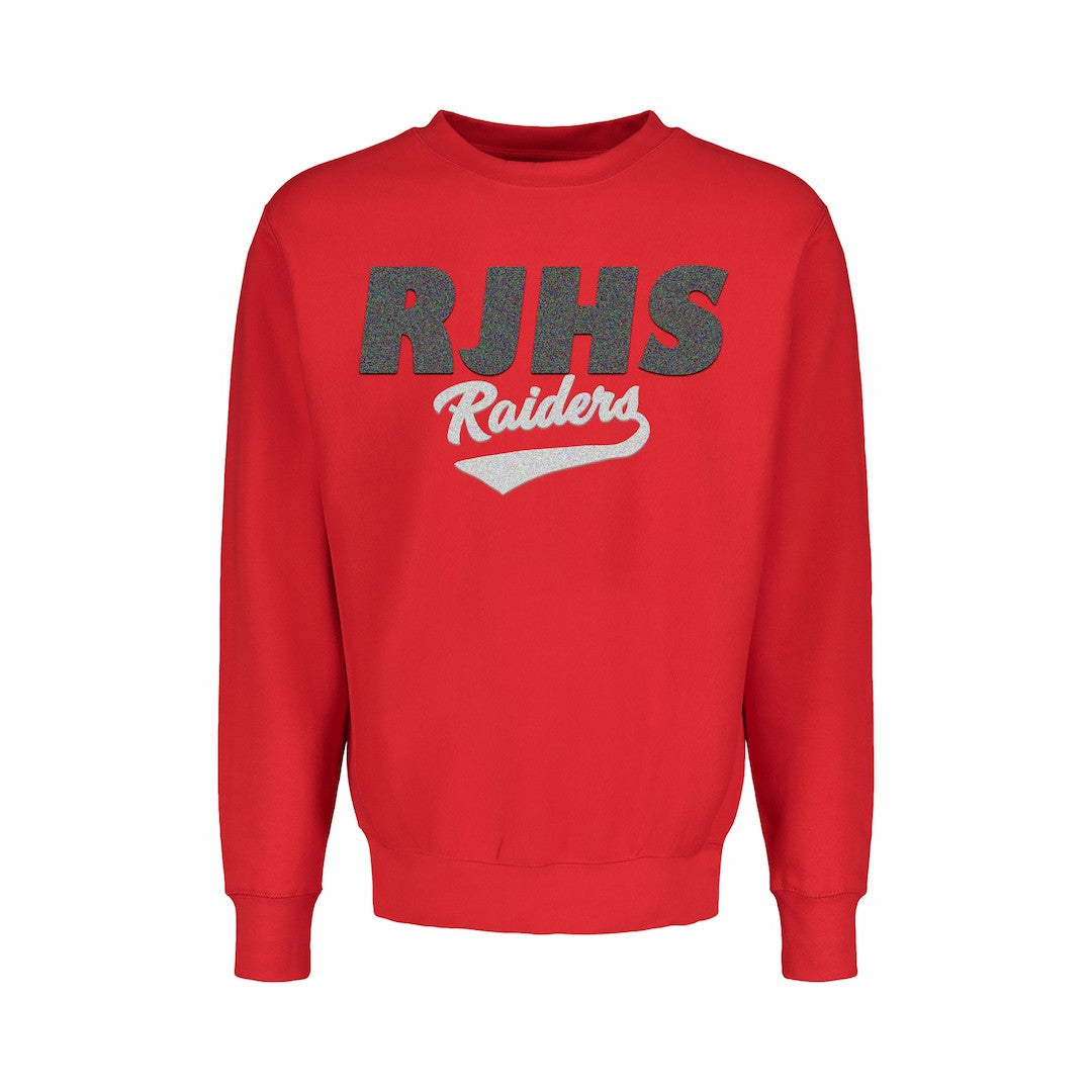 Proweave Crewneck Sweatshirt Red with RJHS Raiders