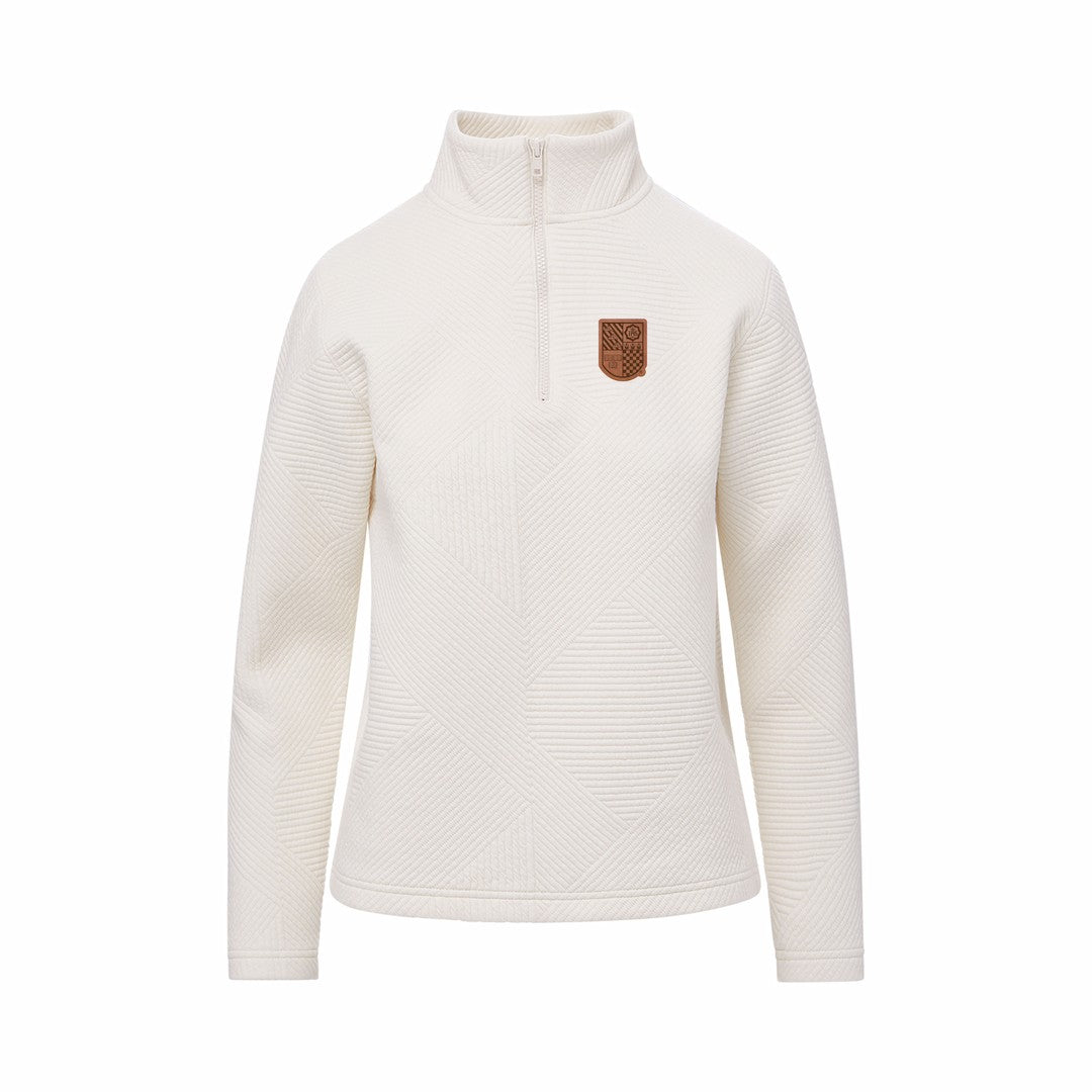 Women's Zig-Zag 3/4 Zip with Crest Patch