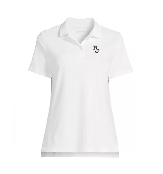 Women's Feminine Fit Cotton Polo - Lands' End White